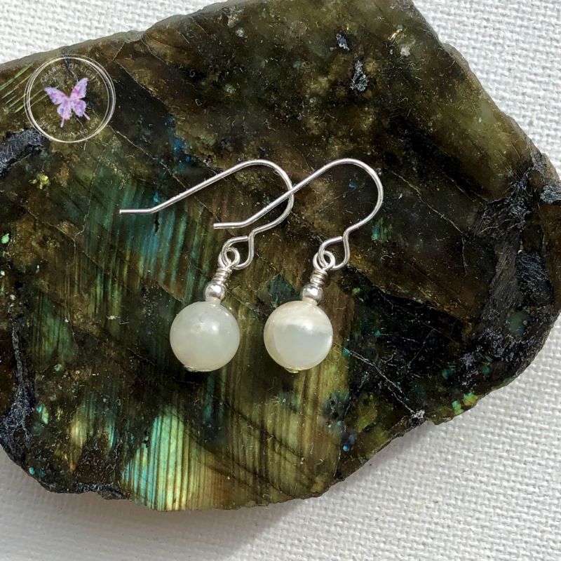 Classical Moonstone Silver Earrings